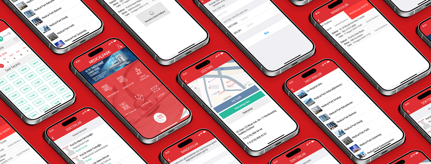 Medical Park App Screens