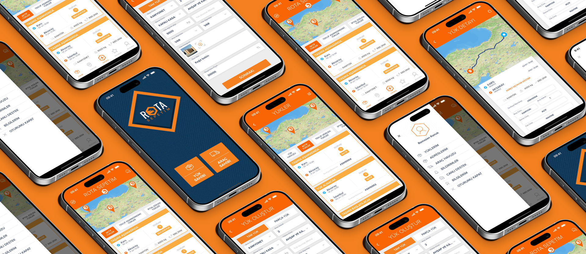 RouteConnect App Screens